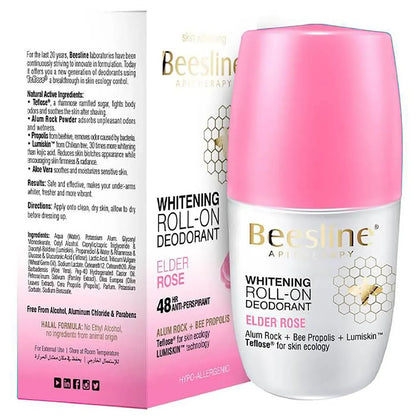 Beesline 48 Hours Whitening Roll On Deo Elder Rose 50 Ml