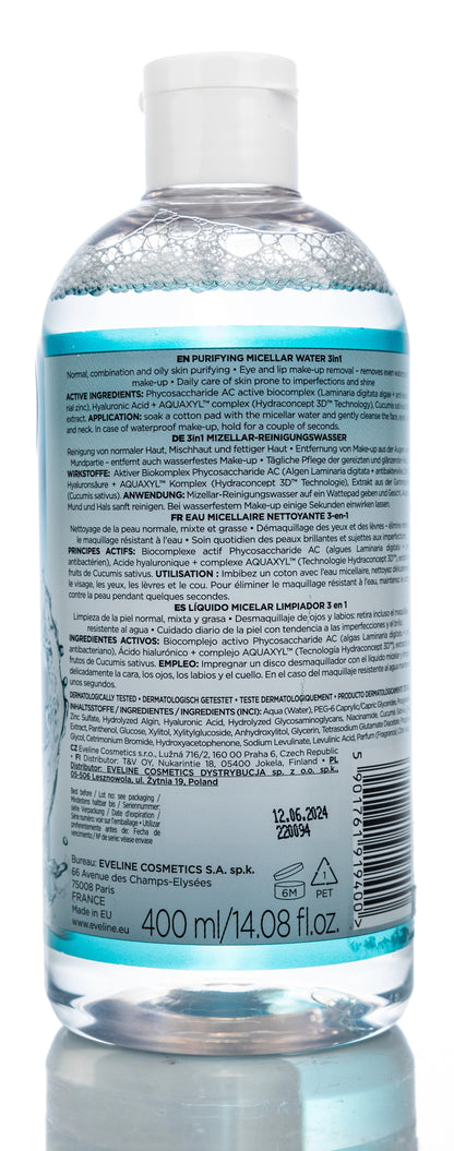 Eveline Facemed+ Purifying 3-in-1 Micellar Water 400 Ml