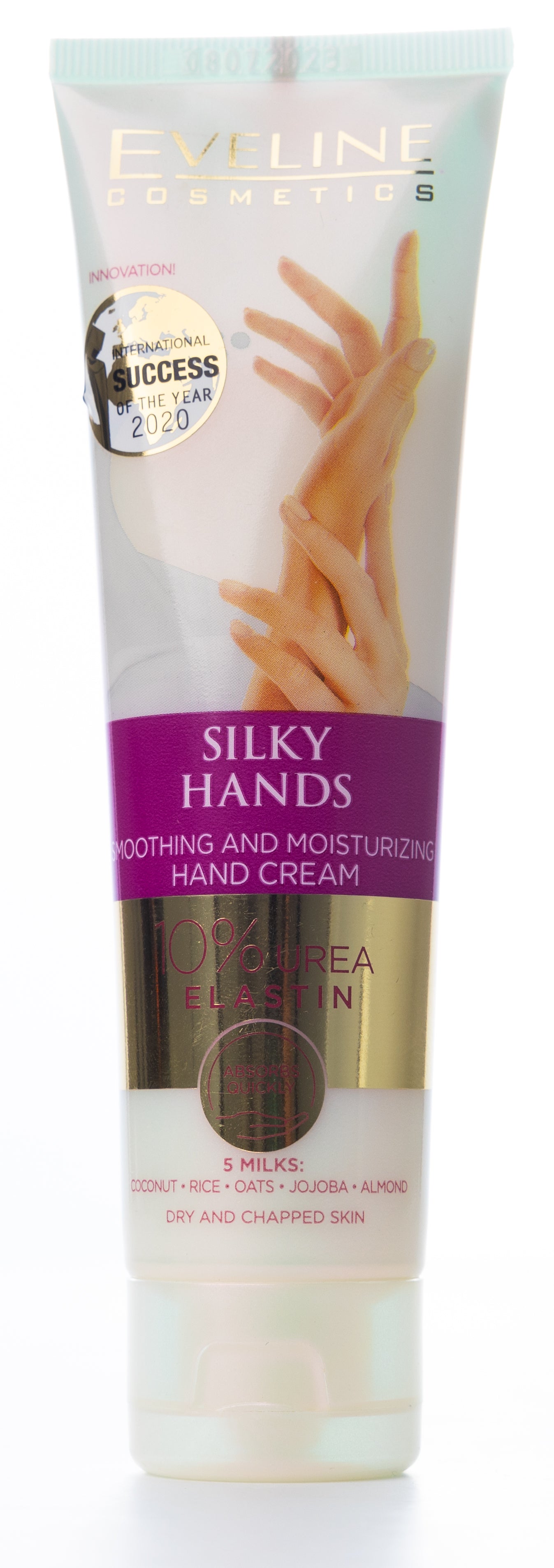 Eveline Silky Hands Smoothing and Moisturizing Hand Cream with Urea, Elastin and 5 Milks 100 Ml