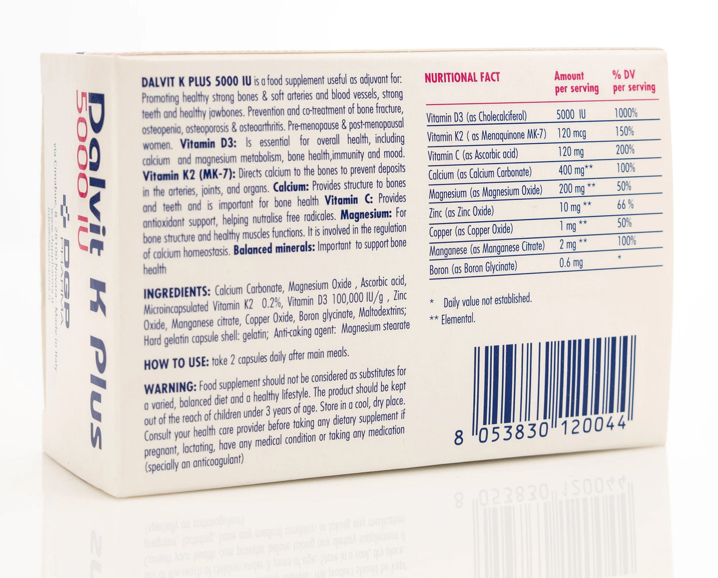 Dalvit K Plus 5000 IU 60 Capsule