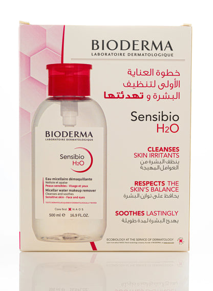 Bioderma Sensibio H2O Micellar Water Pump 500 Ml + 250 Ml Offer Pack