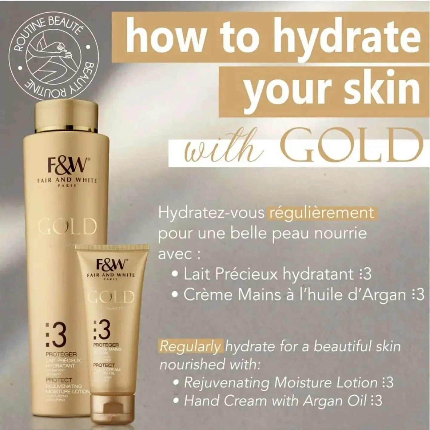 Fair And White Gold 3 Ultimate Protect Rejuvenating Moisture Lotion 500 Ml