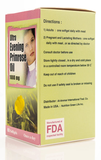 Ultra Evening Primerose Oil 1000Mg 60 Capsule