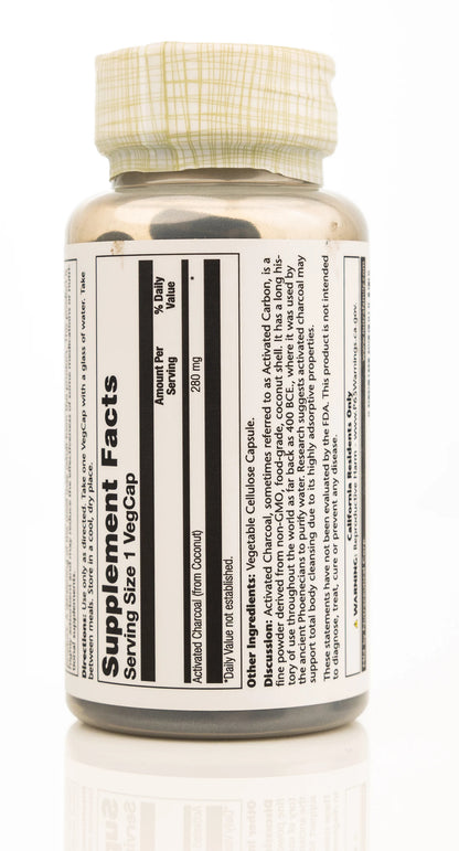 Solaray Activated Charcoal 90 Capsules