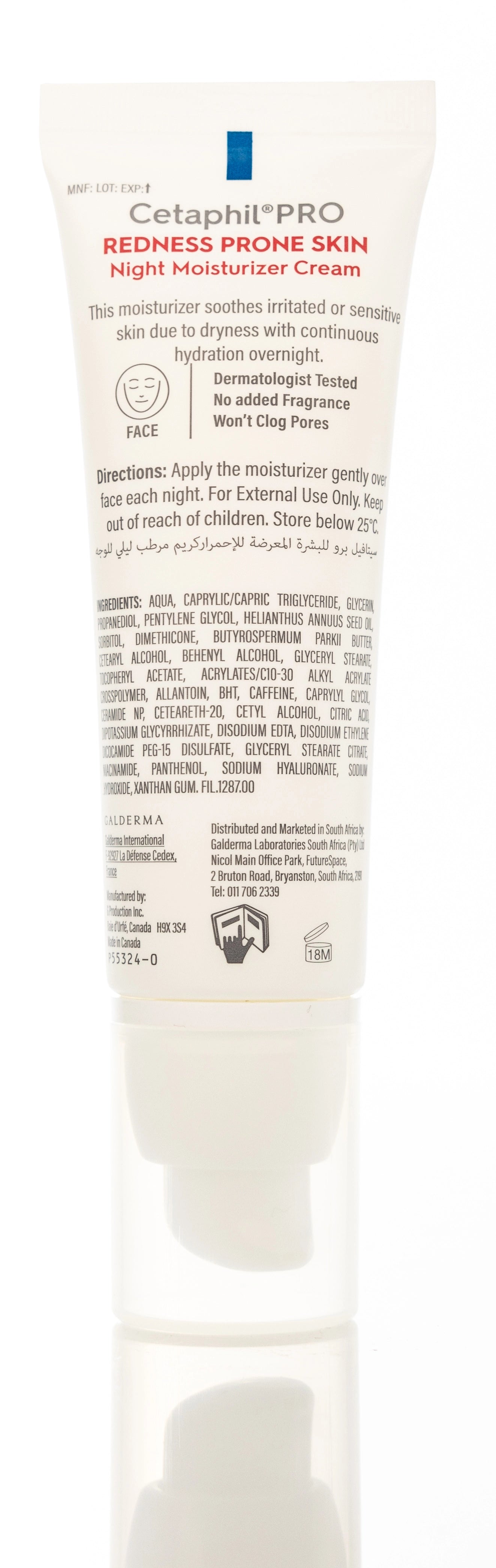 Cetaphil PRO Redness Prone Skin Night Moisturizer Cream 50 Ml