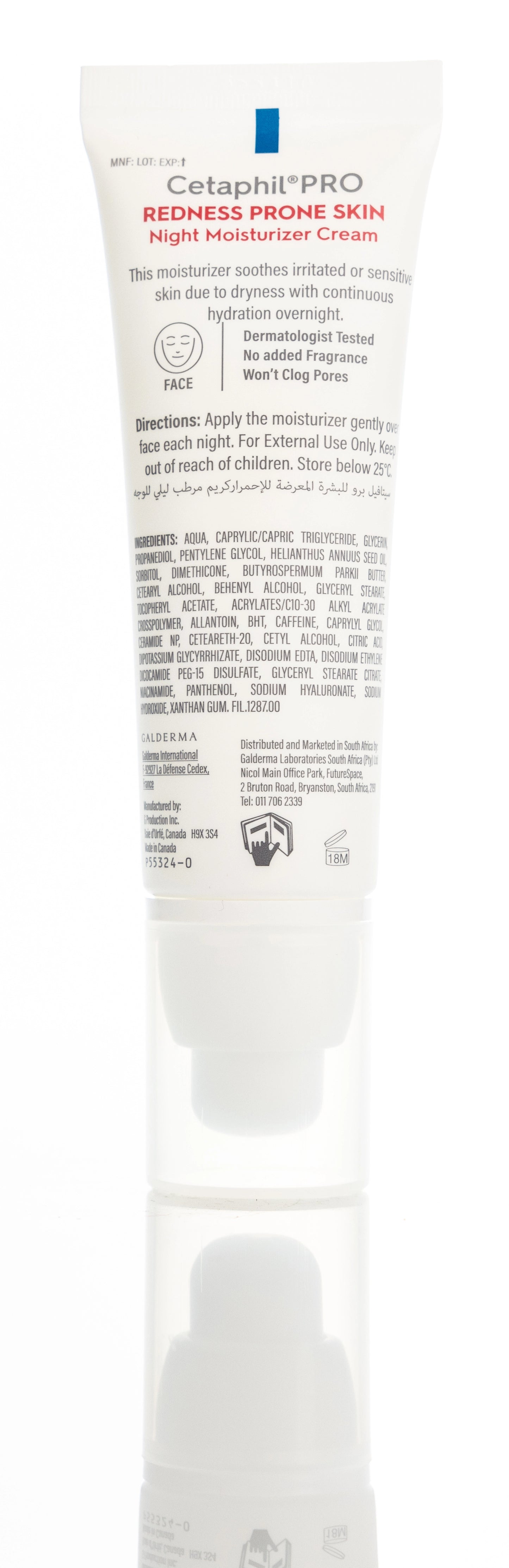 Cetaphil PRO Redness Prone Skin Night Moisturizer Cream 50 Ml