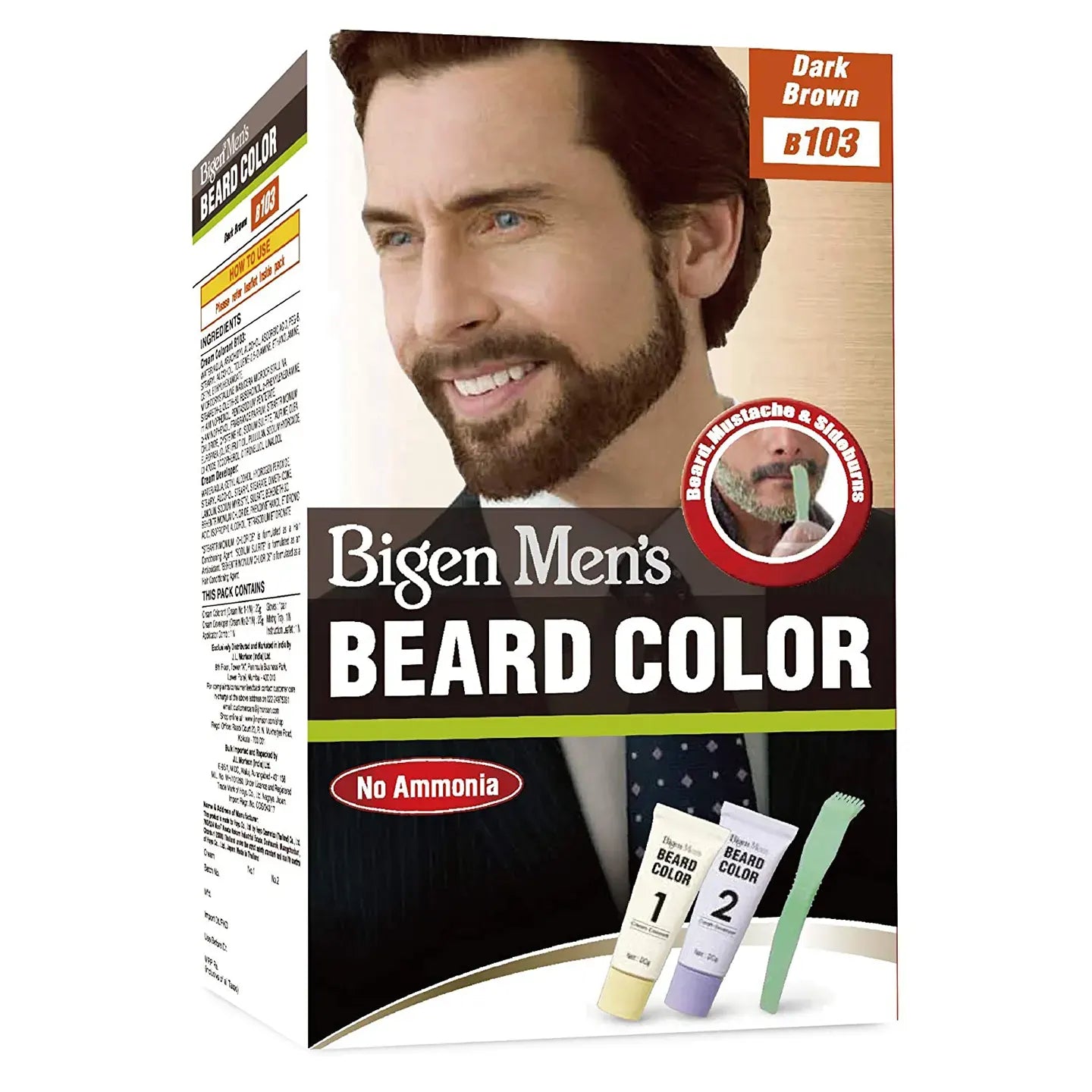 Bigen Men's Cream Color 103 (Dark Brown) 40 G