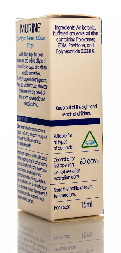 Murine Contacts Refresh And Clean Drops