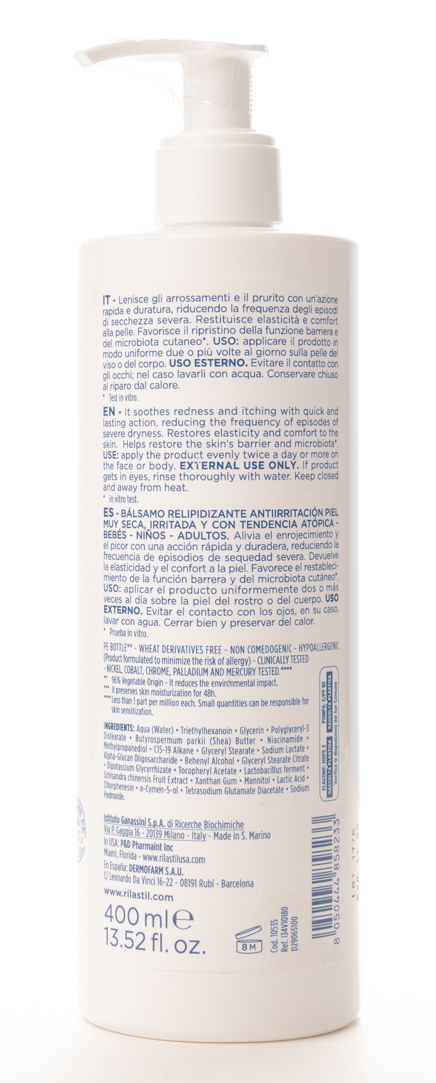 Rilastil Xerolact[Atopic] Intensive Balm 400 Ml