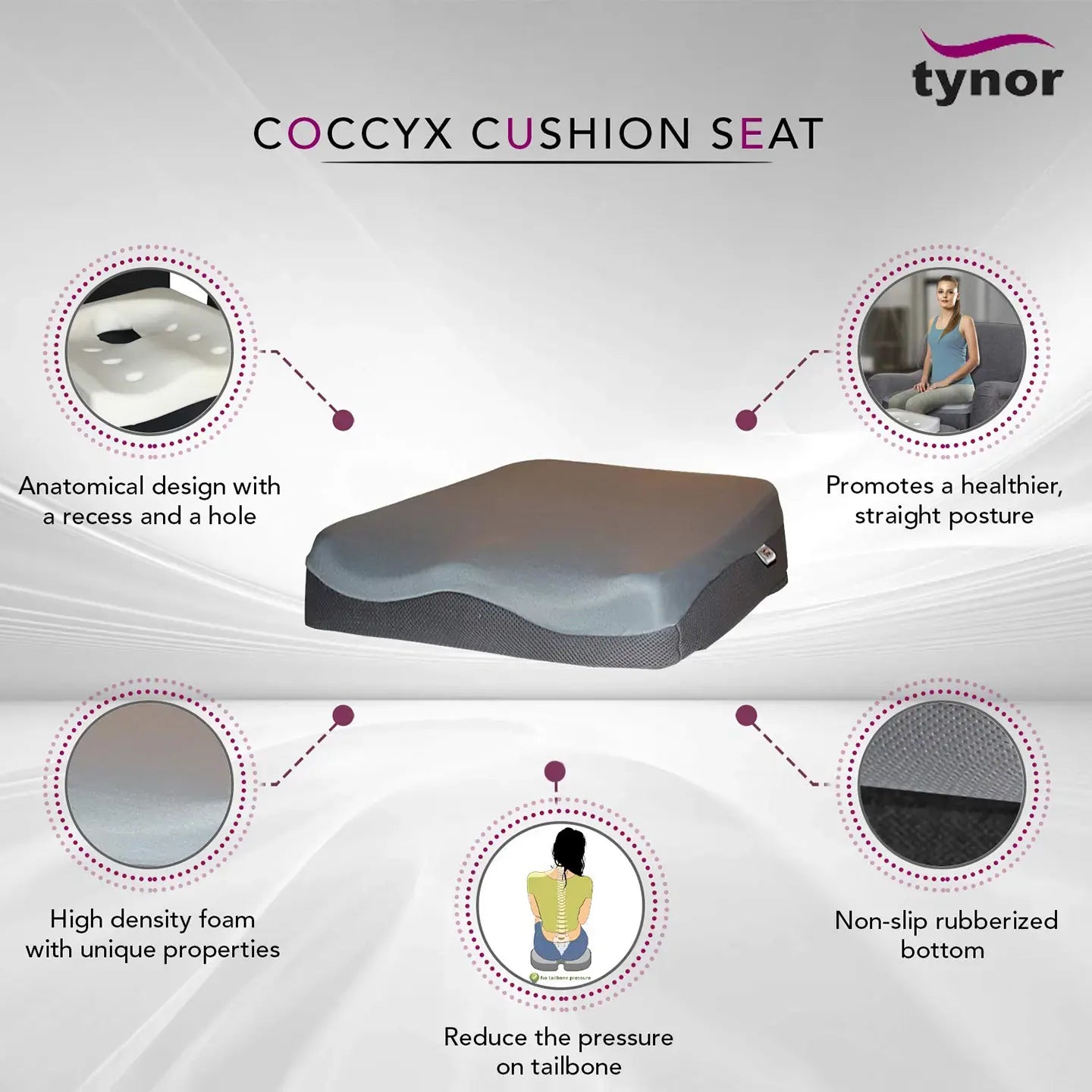 Tynor Coccyx Cushion Seat H-13 [Universal size]