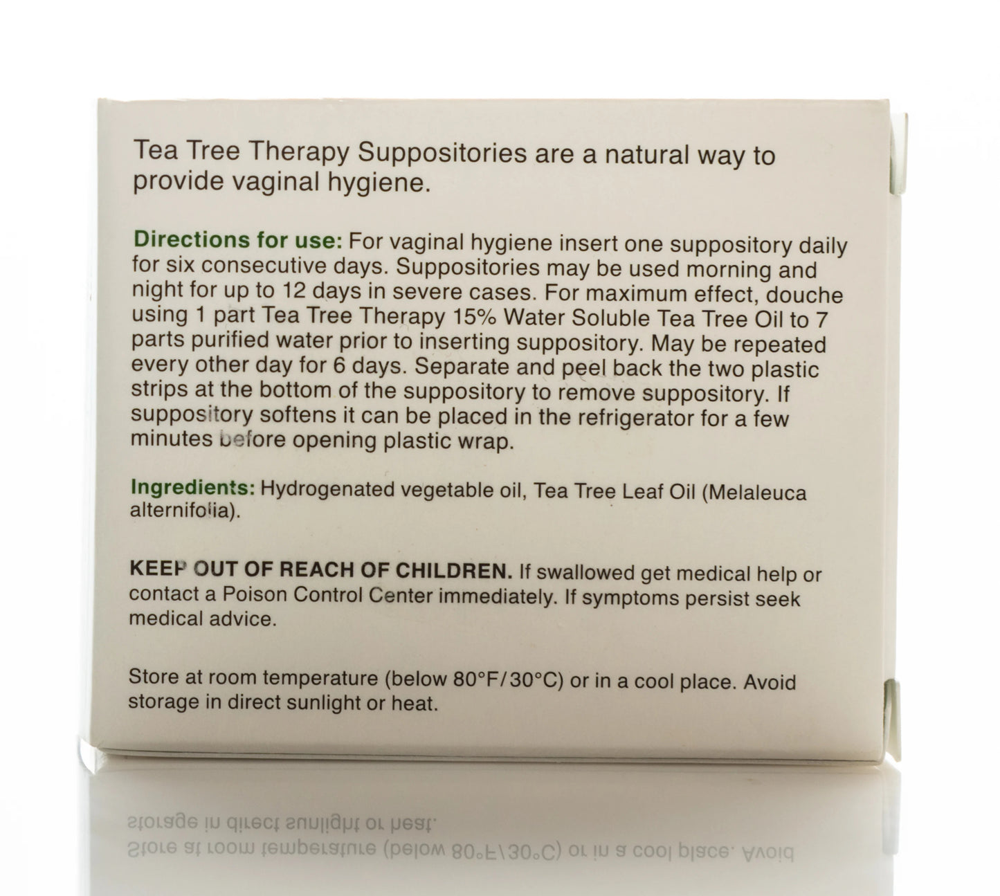 Tea Tree Therapy Vaginal Suppository 6 Pieces