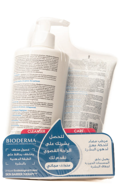 Bioderma Atoderm Intensive Baume 500 Ml + Atoderm Intensive Gel Moussant 200 Ml Offer Pack