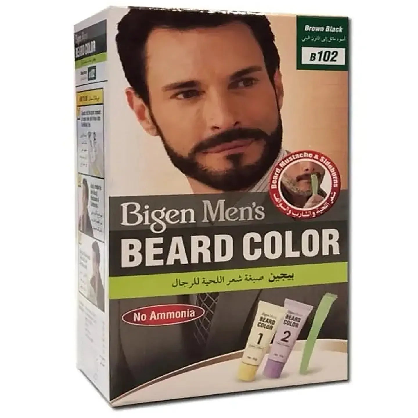 Bigen Men’s Beard Color B102 (Brown Black) Cream 20 G