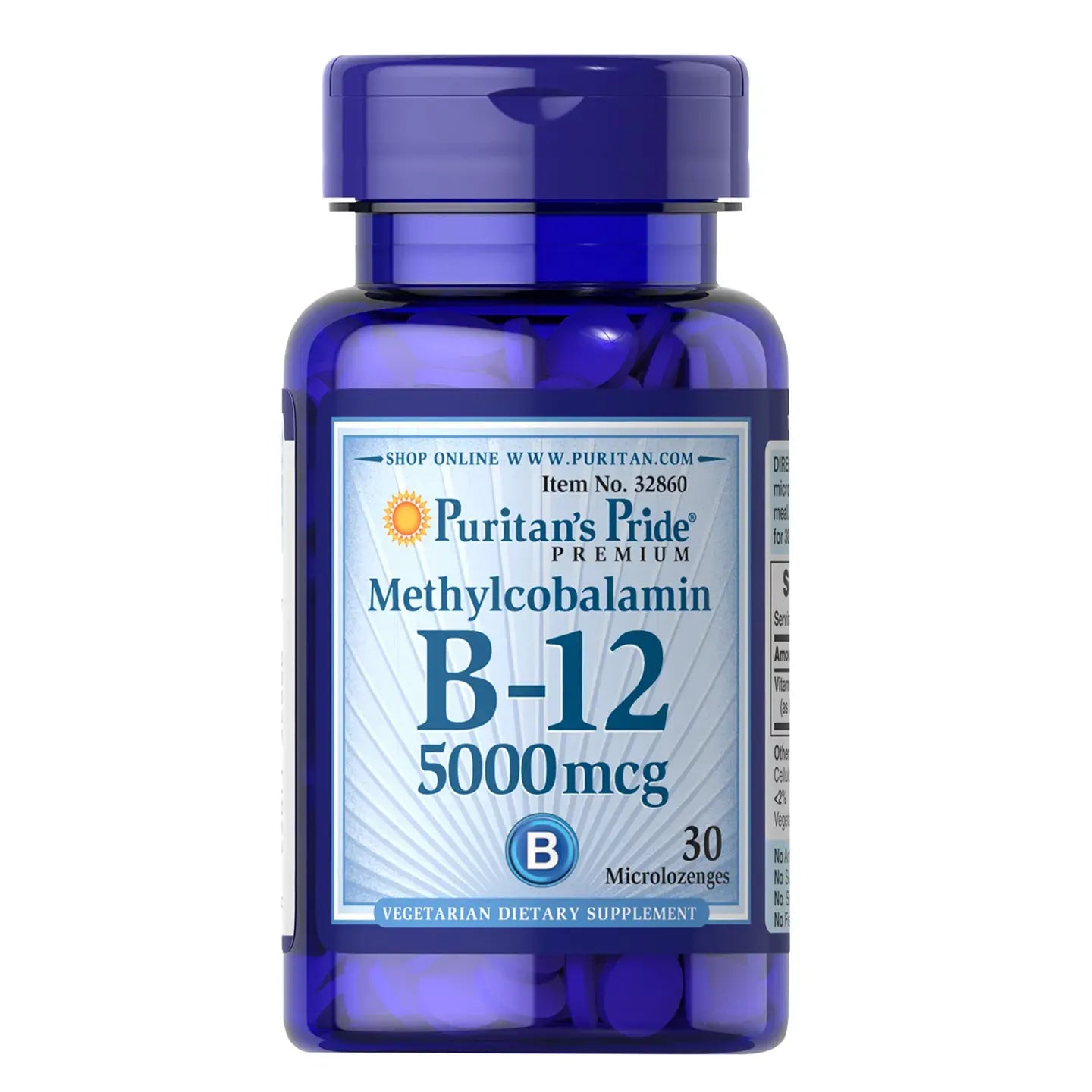 Puritan's Pride B12 5000mcg 30 Tablets