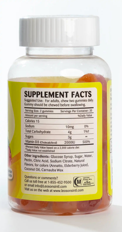 Amerix Vitamin D3 2000 IU 60 Adult Gummies