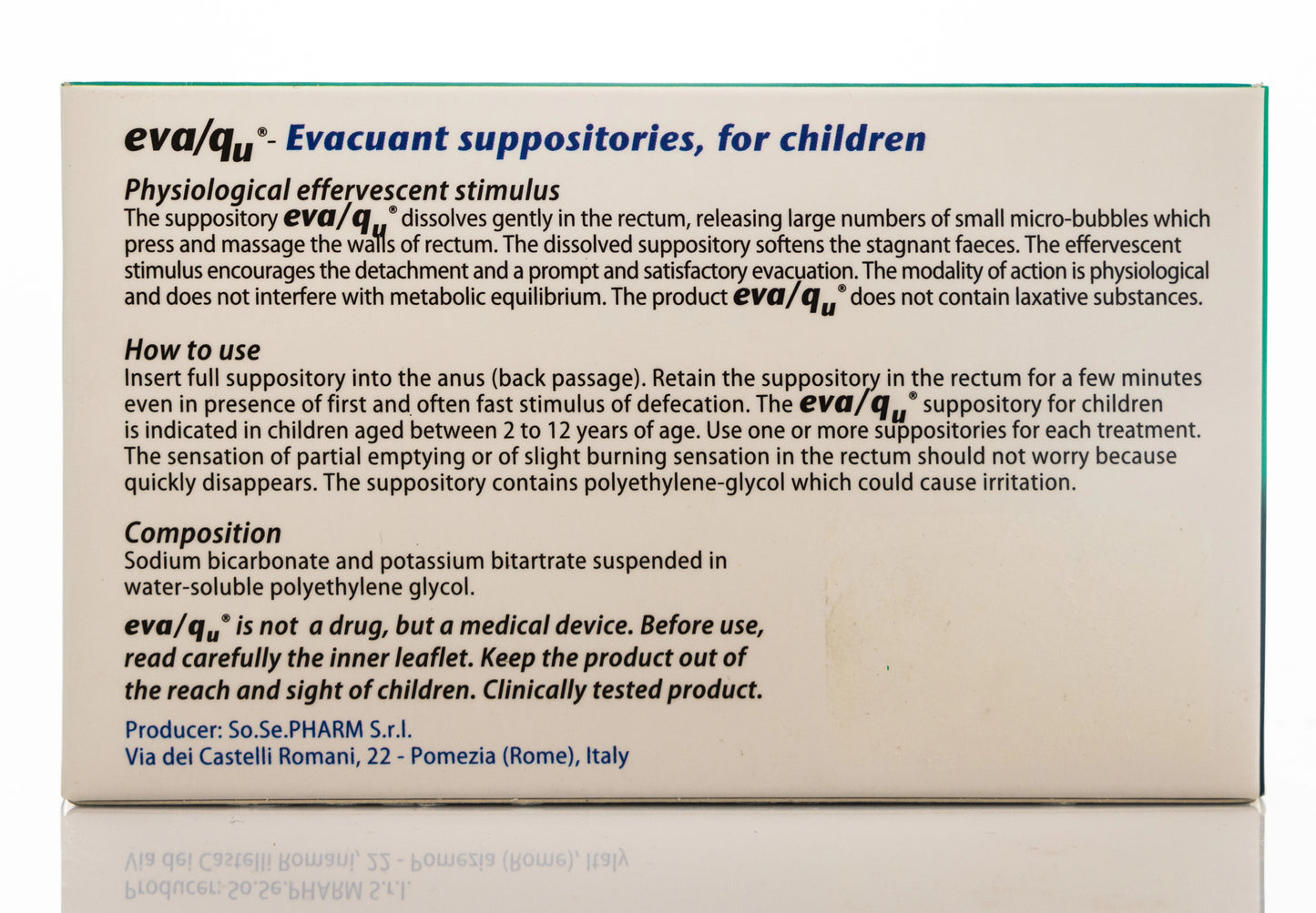 Evaqu Child Suppositry 6 Pieces