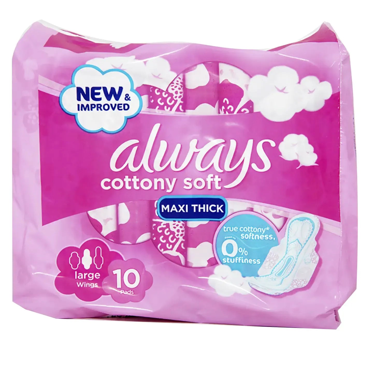 Always Breathable Soft Maxi Thick Large Wings 10 Pads