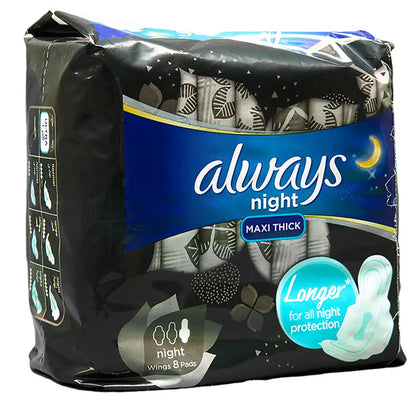 Always  Cool & Dry Night Maxi Thick Wings 8 Pads