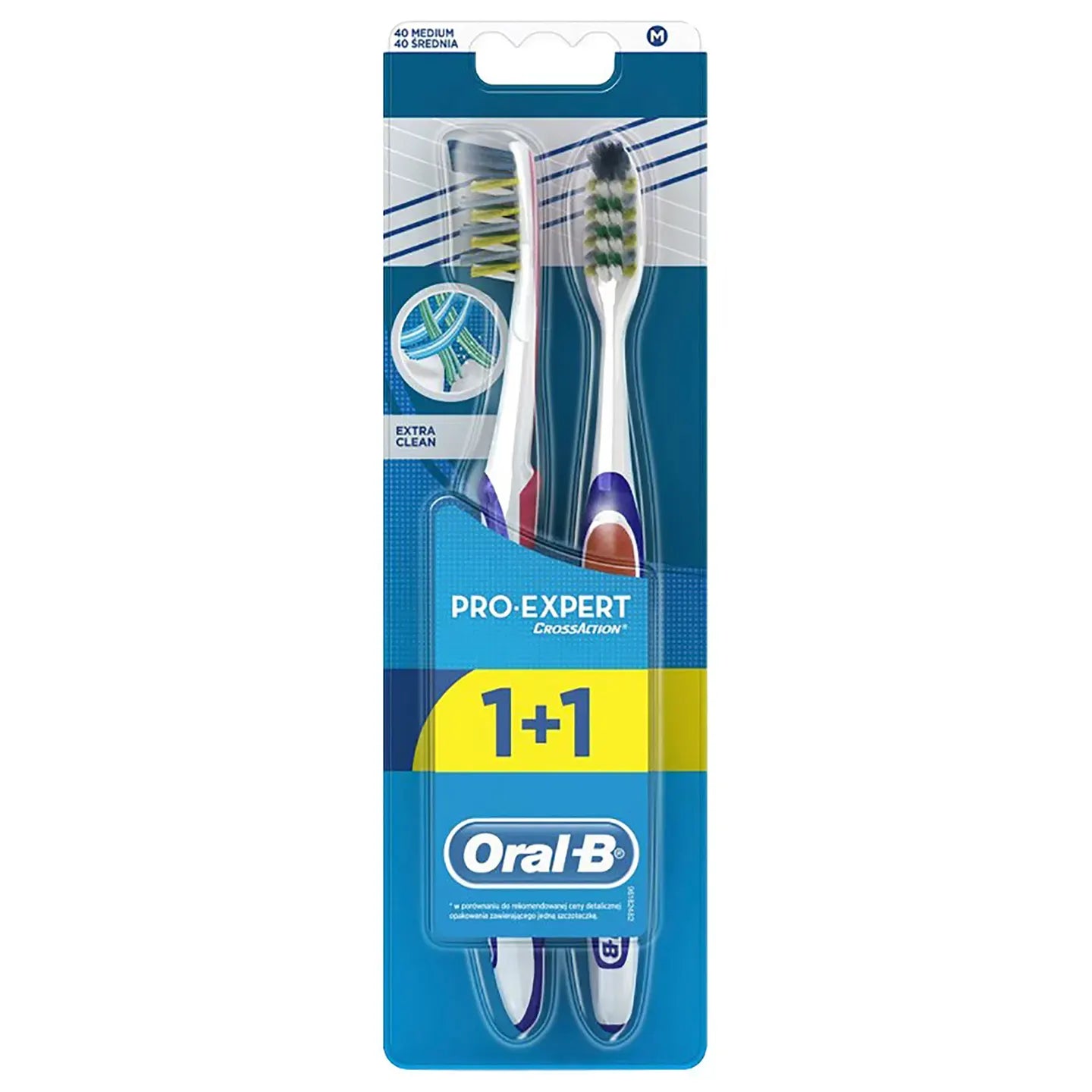Oral-B Pro-Expert Extra Clean Toothbrush-Medium [1+1]