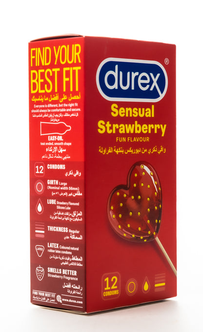 Durex Condom Sensual Strawberry 12 Pieces