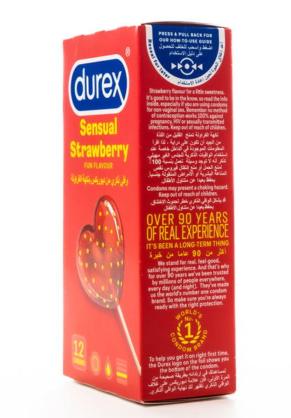 Durex Condom Sensual Strawberry 12 Pieces