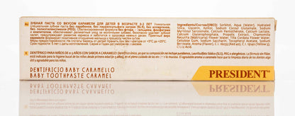 President Baby 0-3 Years Caramel Toothpaste 30ml