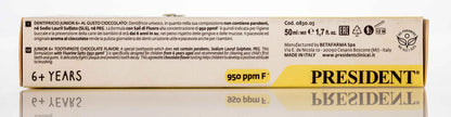 President Junior 6+ Years Chocolate Toothpaste 50 ml