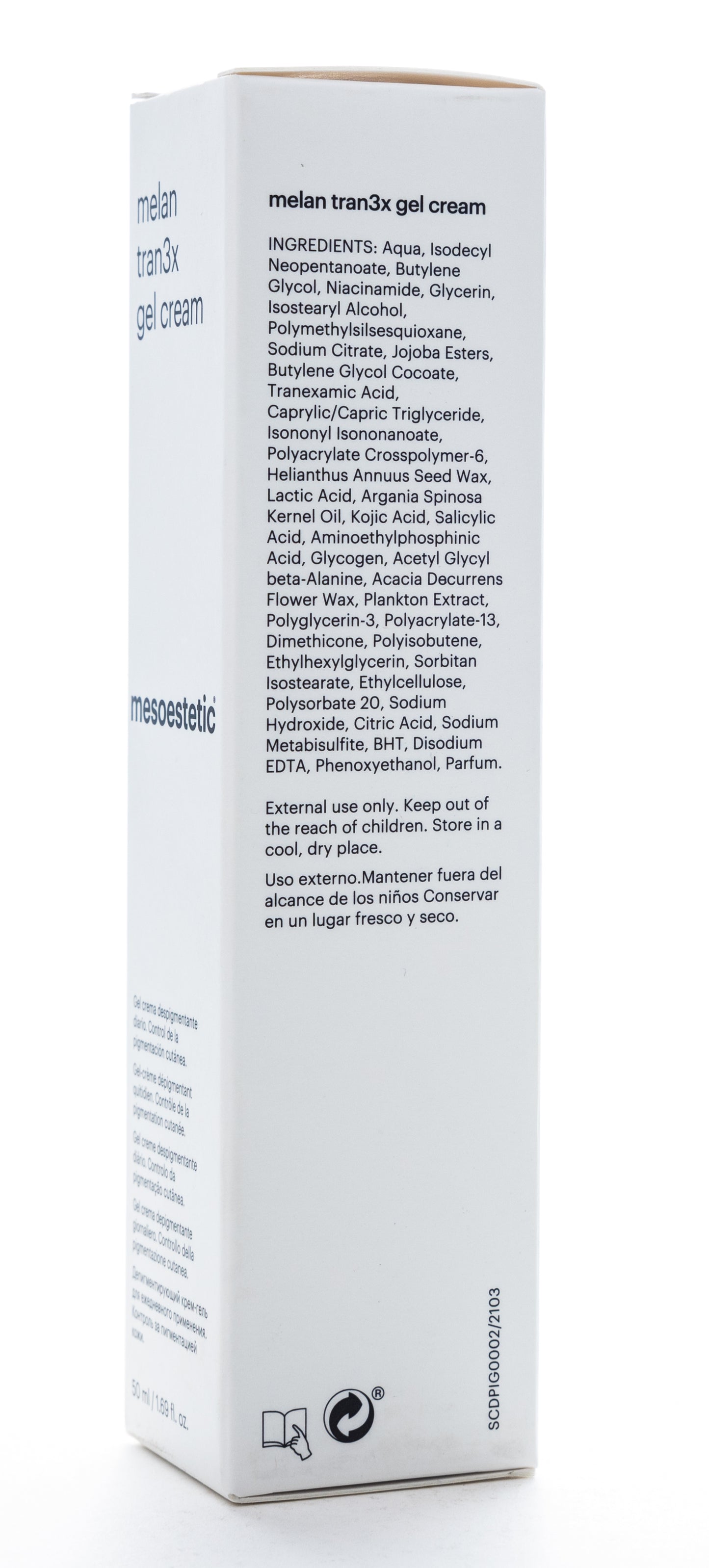 Mesoestetic Melan Tranex Gel Cream 50 Ml