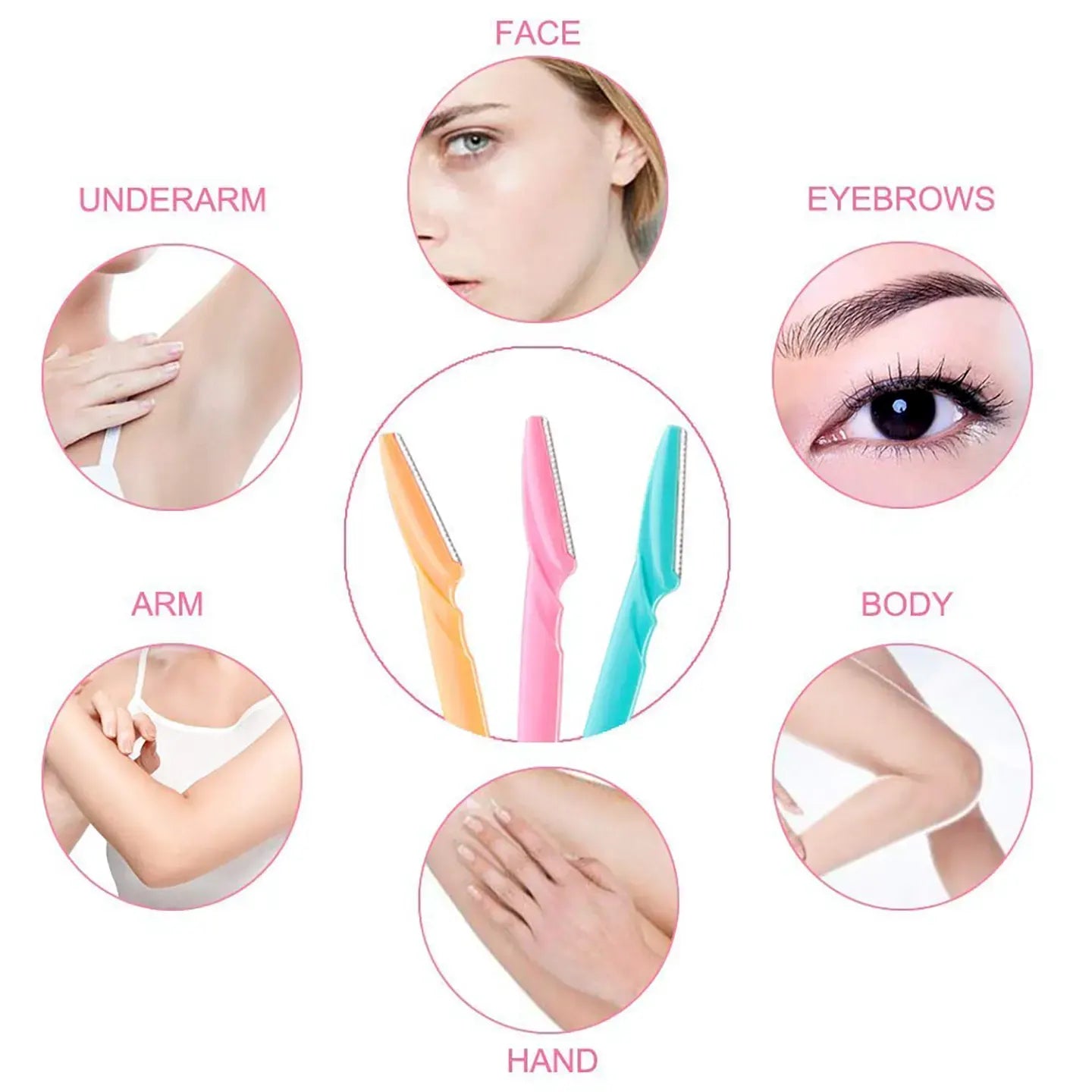 Fe [Tinkle] Eye Brow Razor 3 Pieces