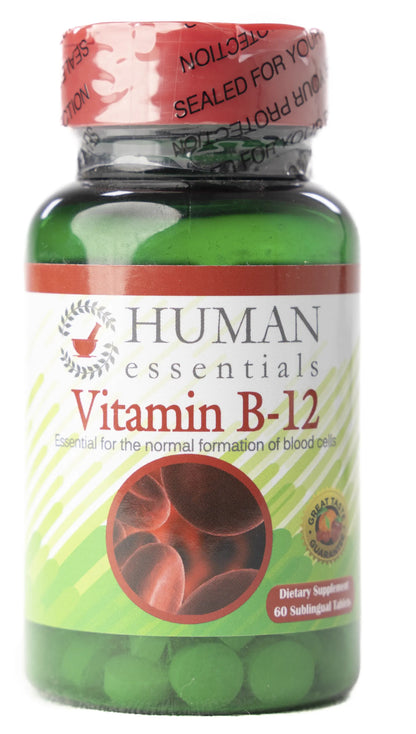 Human Essentials Vitamin B12 1200mg 60Sublingual Tablet