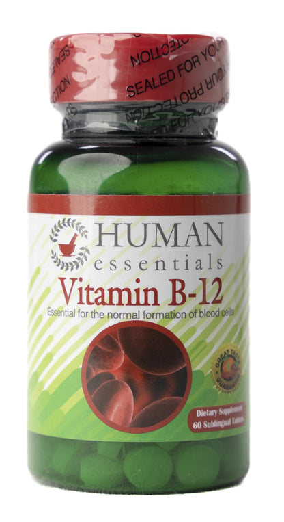 Human Essentials Vitamin B12 1200mg 60Sublingual Tablet