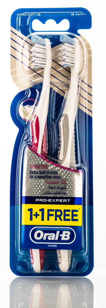 Oral-B Pro-Expert Sensitive Toothbrush-Extra Soft 35 [1+1]