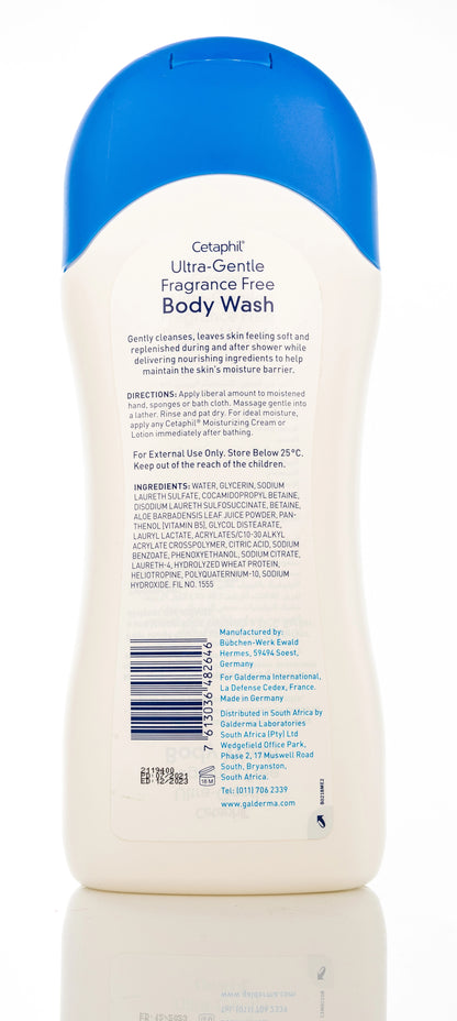 Cetaphil Ultra-Gentle Body Wash Fragrance Free 500 Ml