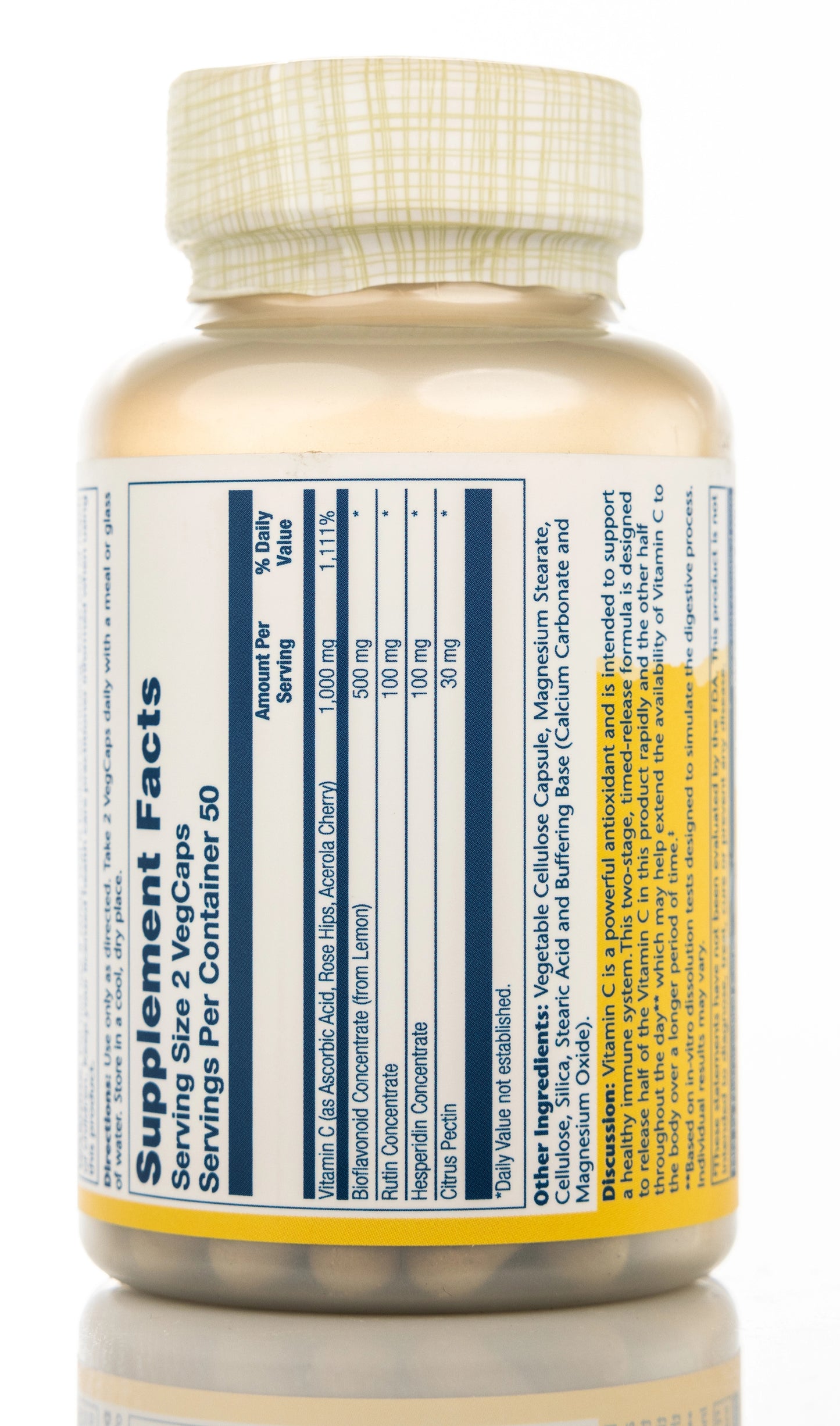 Solaray Super Bio Vitamin C 1000mg 100 Capsules