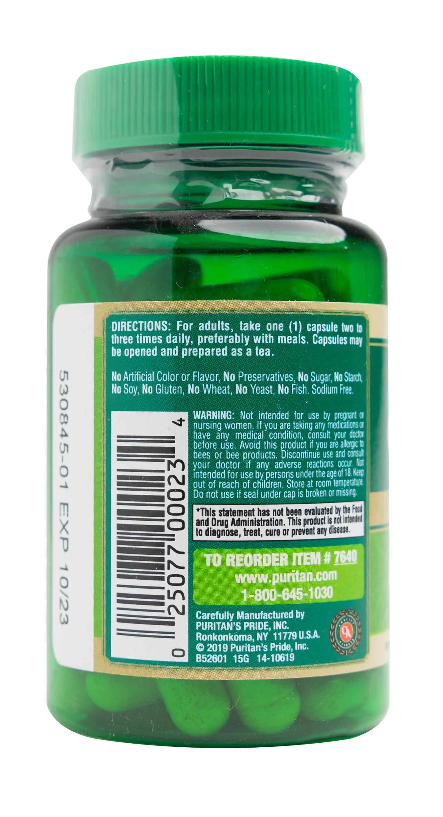 Puritan's Pride Ginseng Complex With Royal Jelly  50 Capsules