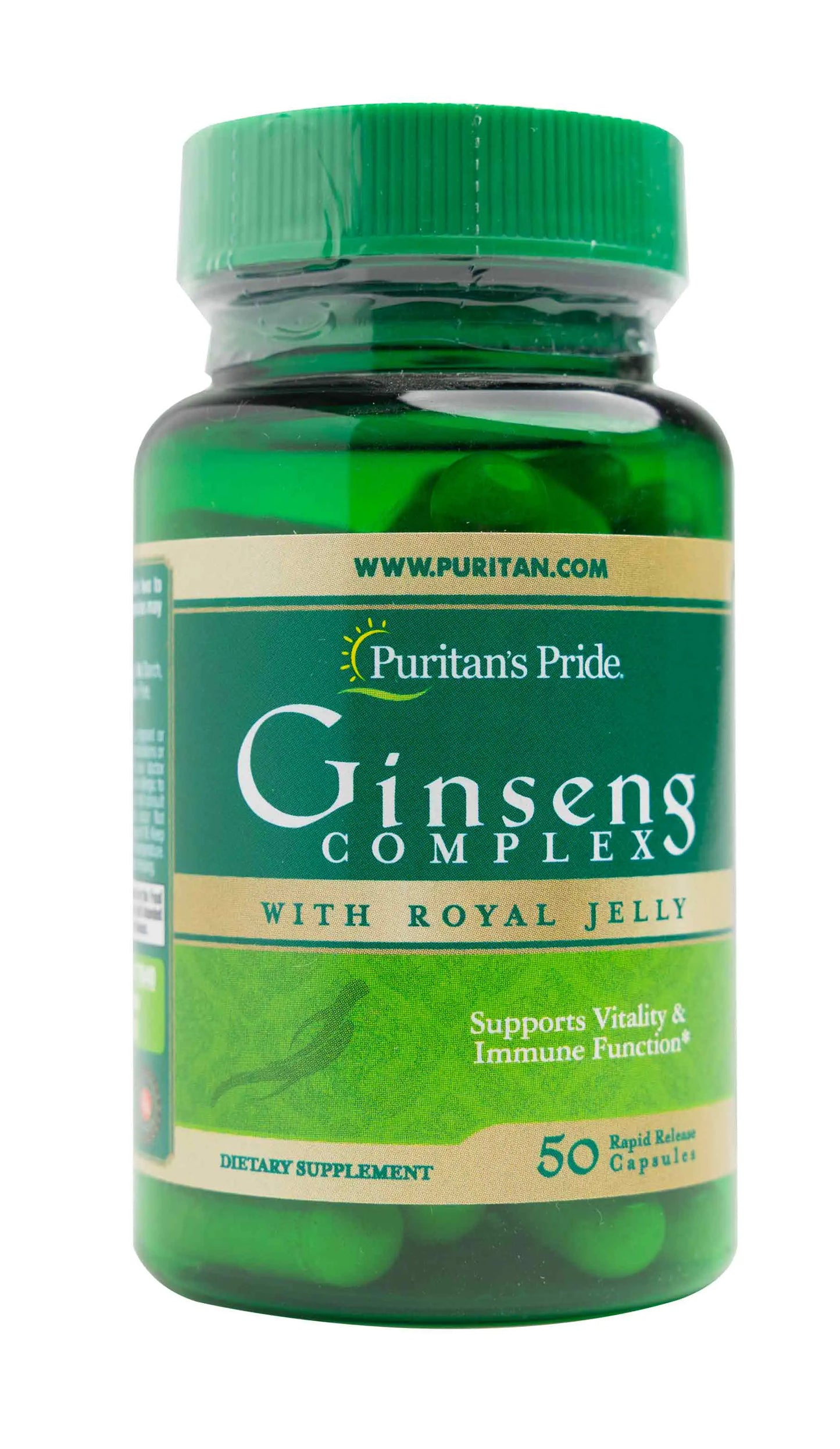 Puritan's Pride Ginseng Complex With Royal Jelly  50 Capsules