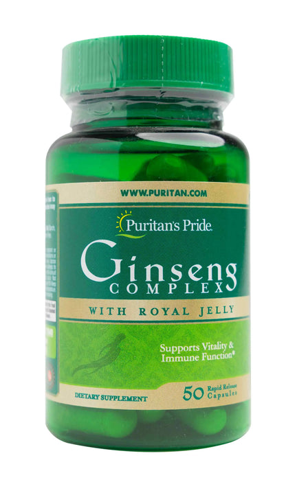Puritan's Pride Ginseng Complex With Royal Jelly  50 Capsules