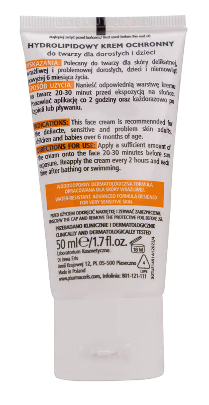 Pharmaceris S Hydro-Lipid and Protective SPF 50+ Face Cream 50 Ml
