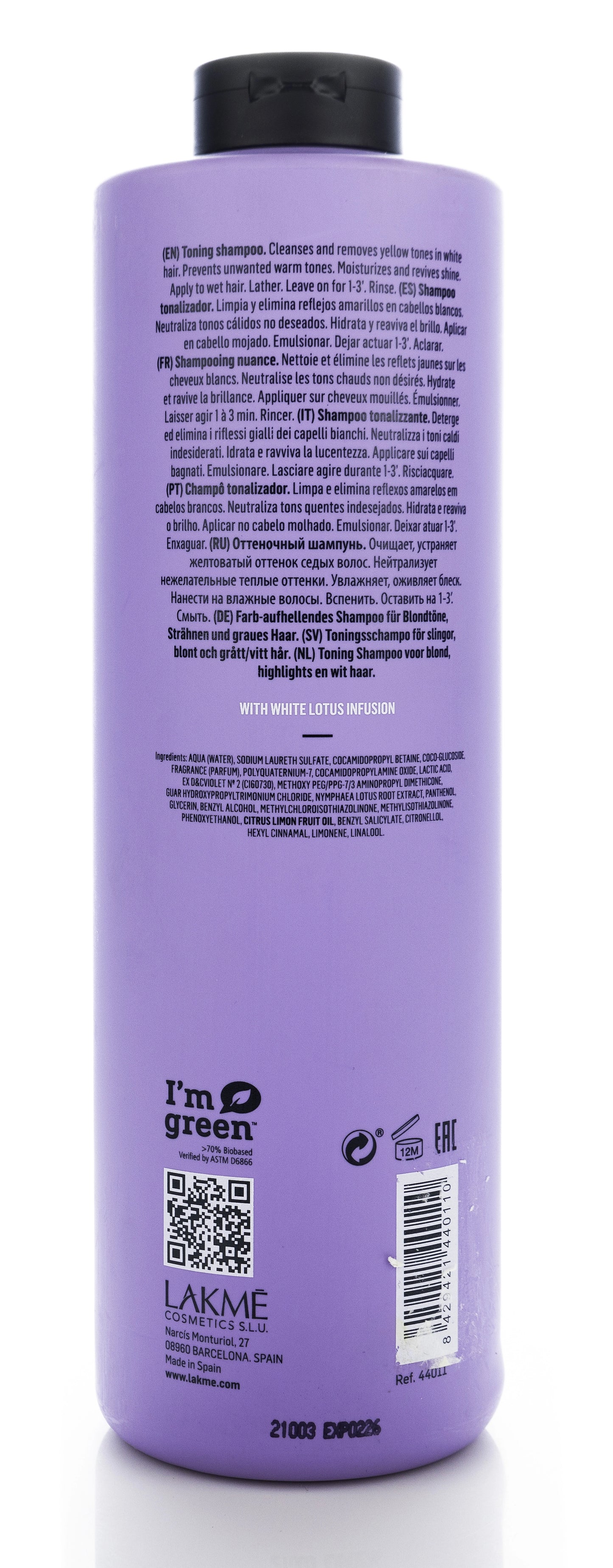 Lakme Teknia White Silver shampoo 1000 Ml