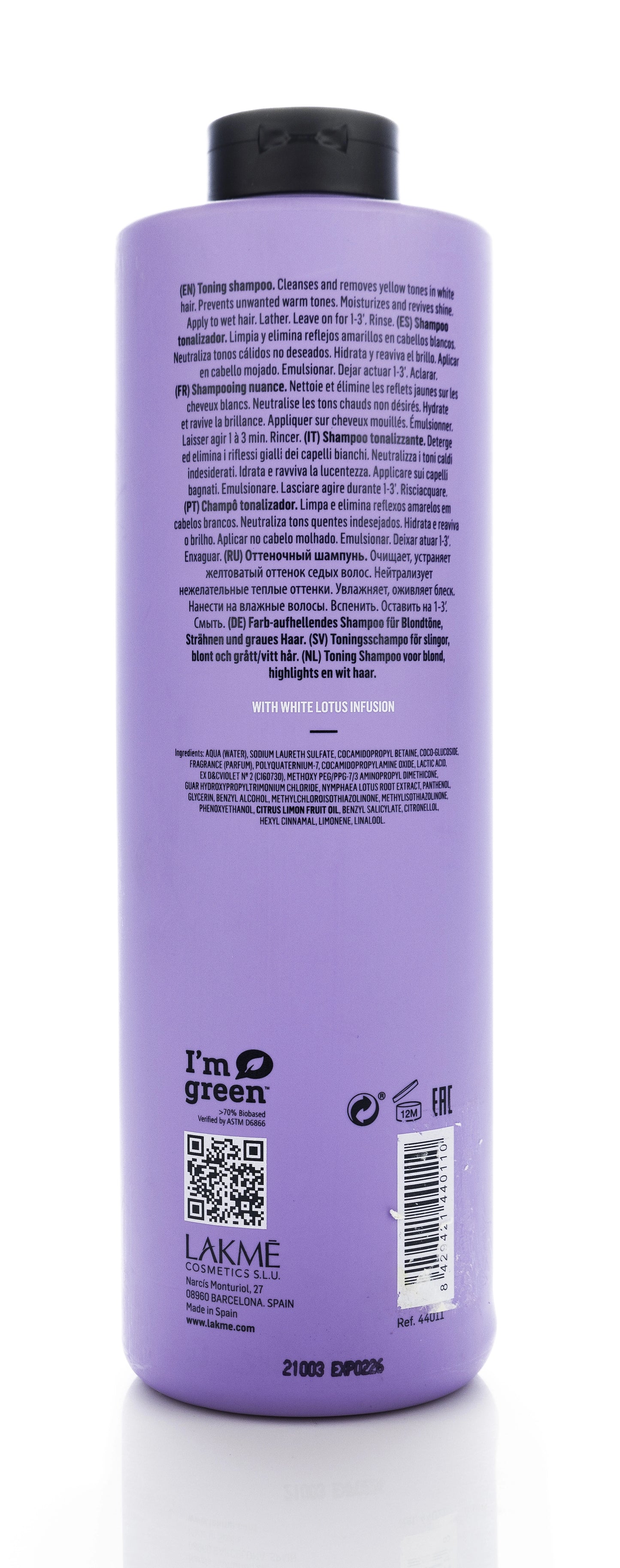 Lakme Teknia White Silver shampoo 1000 Ml