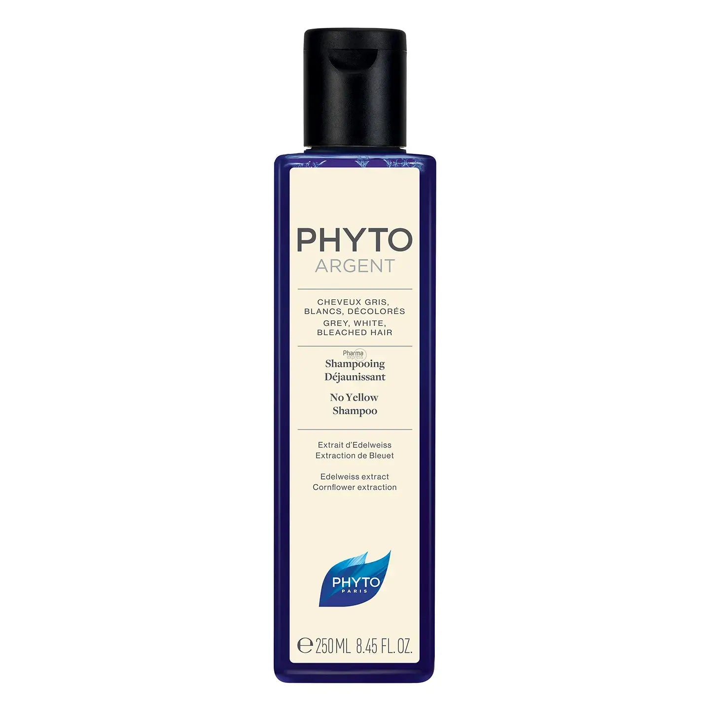 Phyto Argent No Yellow Shampoo for Grey, White and Bleached Hair 250 Ml