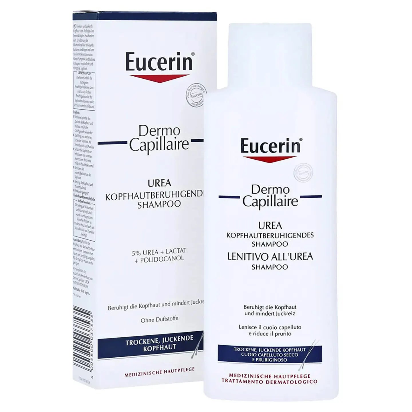 Eucerin Urea Soothing Scalp Shampoo 5% Urea + Lactate + Polidocanol 250 Ml