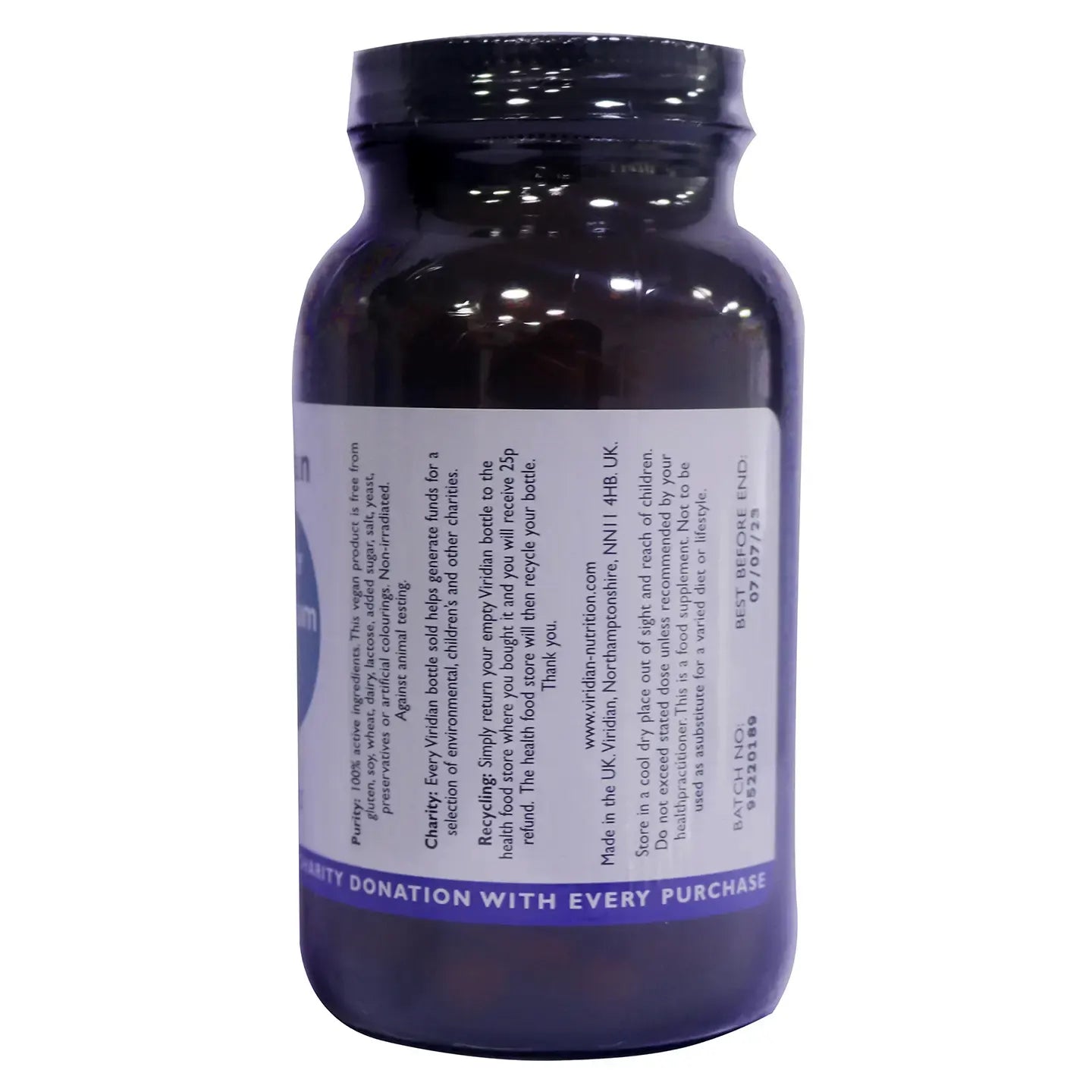 Viridian High Potency Magnesium with B6 120 Capsules