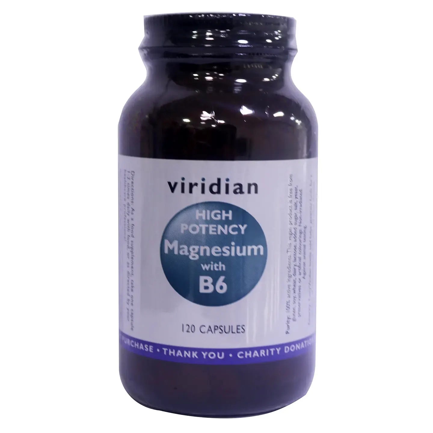 Viridian High Potency Magnesium with B6 120 Capsules