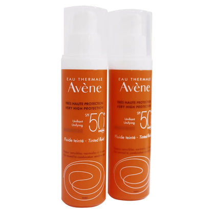 Avène Spf 50+ Very High Protection Tinted Fluid 50 Ml 1+1 Offer Pack