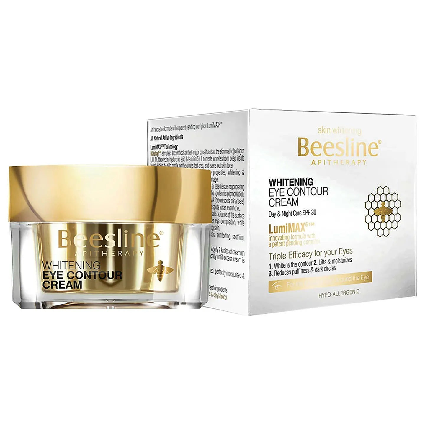 Beesline Whitening Eye Contour Cream Day&Night Care SPF30  LumiMAX 30 Ml