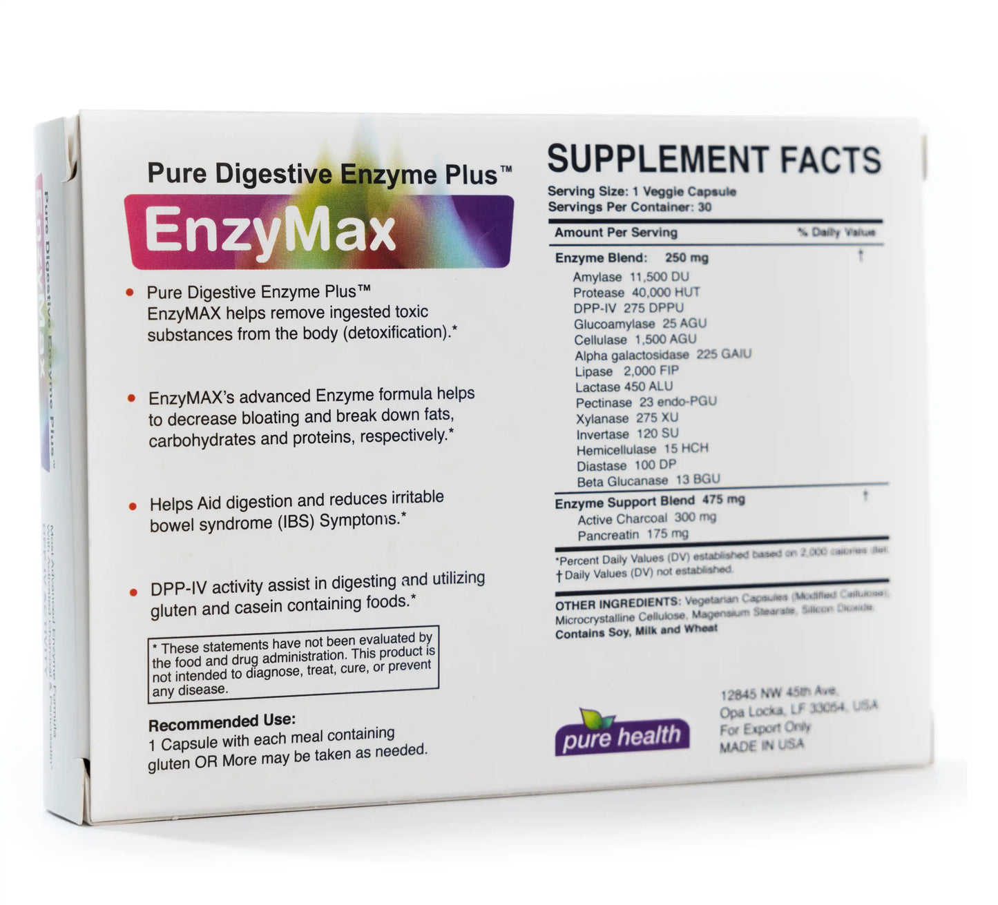Pure Health Enzymax Pure Digestive Enzyme Plus 30 Capsules