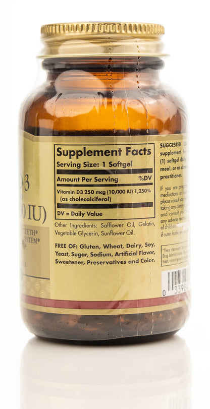 Solgar Vitamin D3  10000 IU 120 Softgels