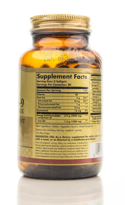 Solgar Omega 3-6-9 1300mg 60 Softgels