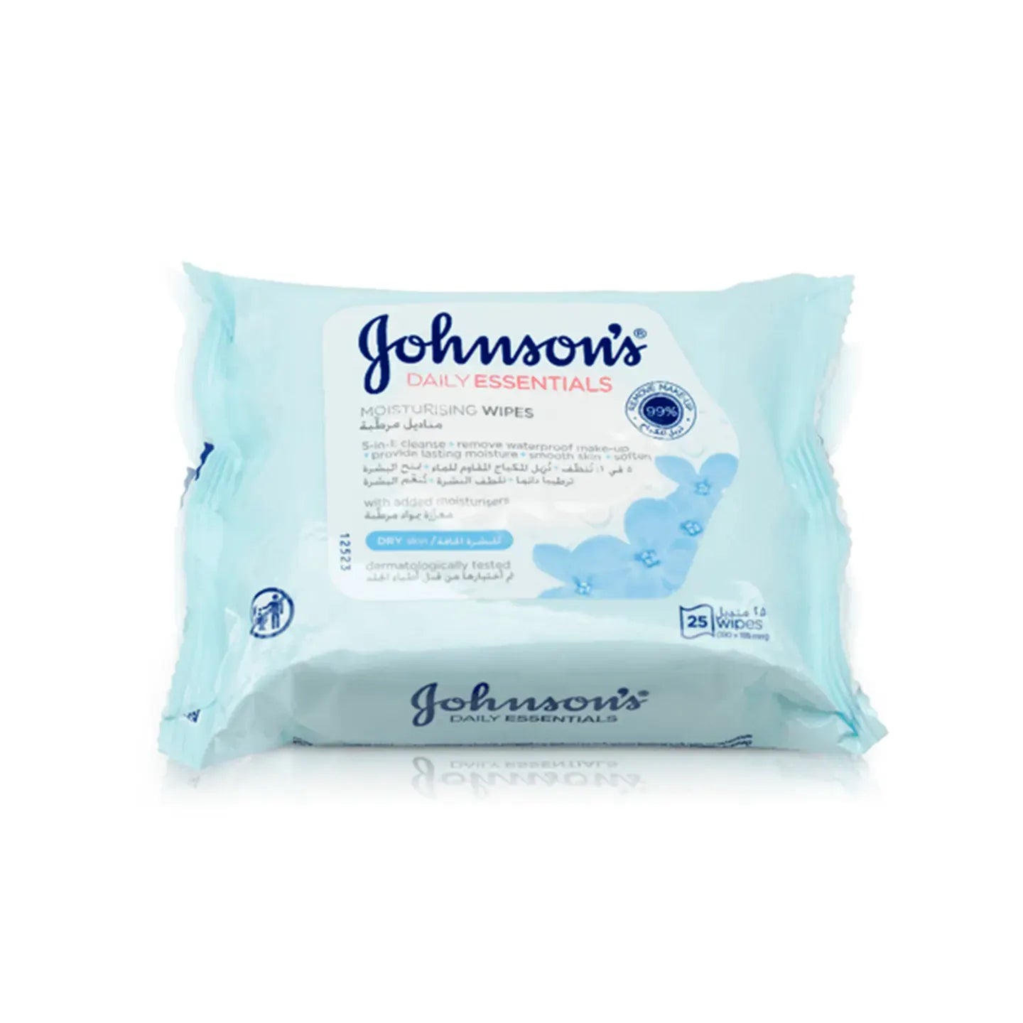 Johnson And Johnson Micellar Moisturising [ Dry Skin ] 25 Wipes [5In1]